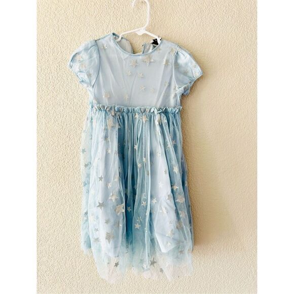 NWT Stella Mc Cartney child light blue tulle dress with silver star Size 8 - Picture 4 of 8